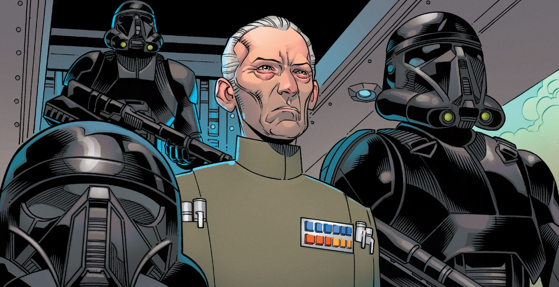 Wilhuff Tarkin (pictured) was architect of the Antar Atrocity and unknowingly created Berch Teller's cell through his actions.