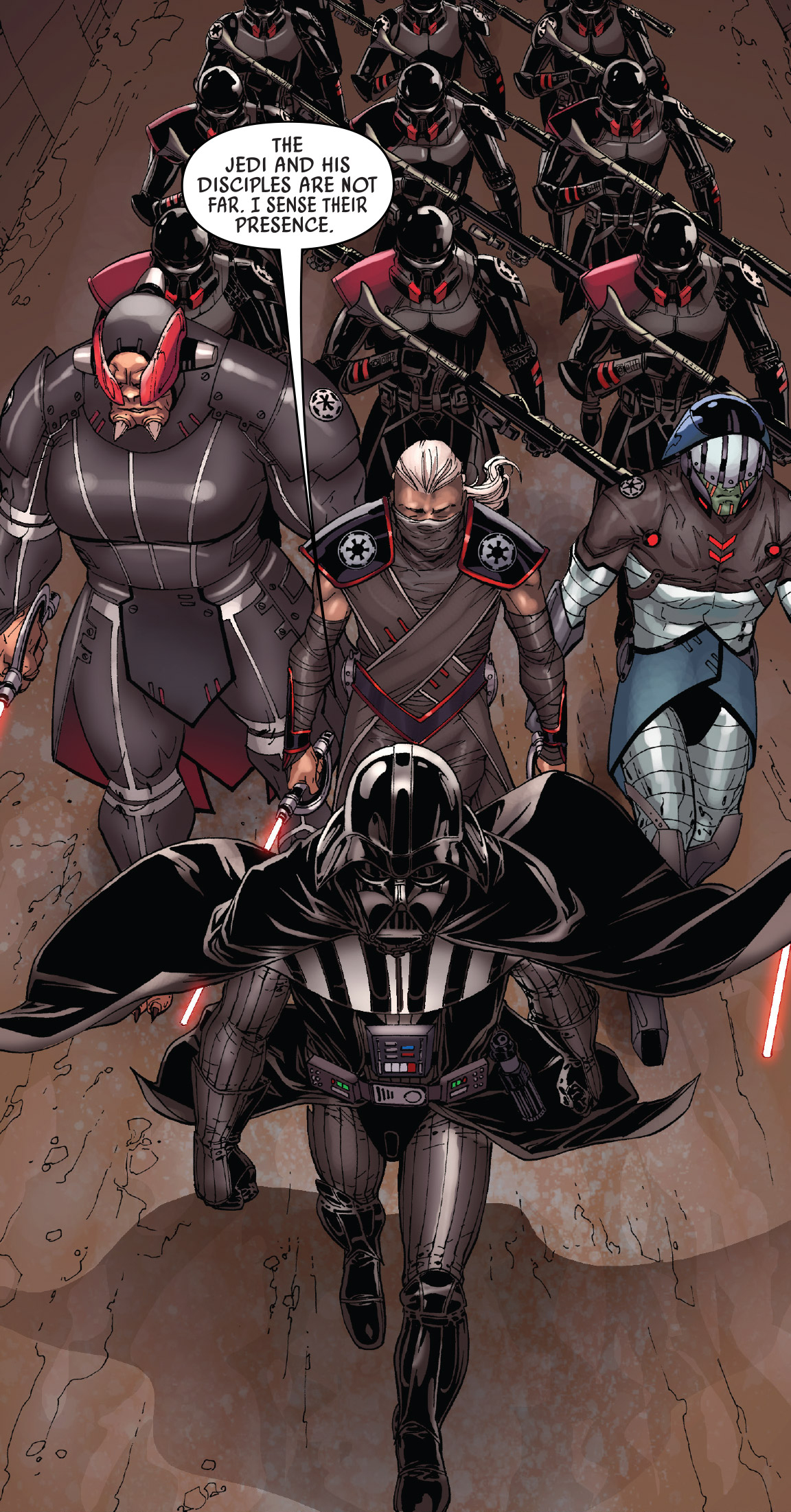 The remaining Jedi were hunted by the Sith Lord Darth Vader and his Inquisitors.