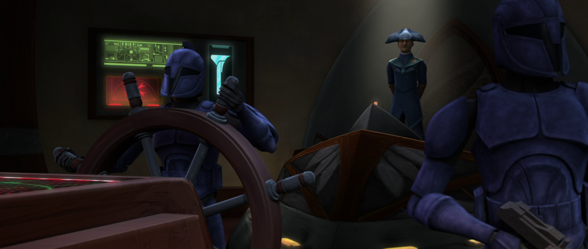 Senate Guards escorted the Duchess Satine Kryze, leader of Mandalore, to Coruscant.