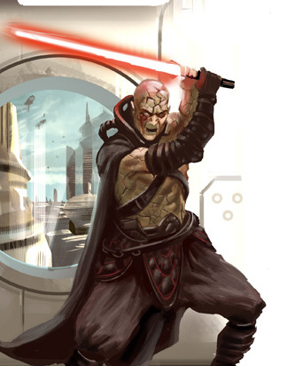 Darth Sion's lightsaber appearance in Common Appearance