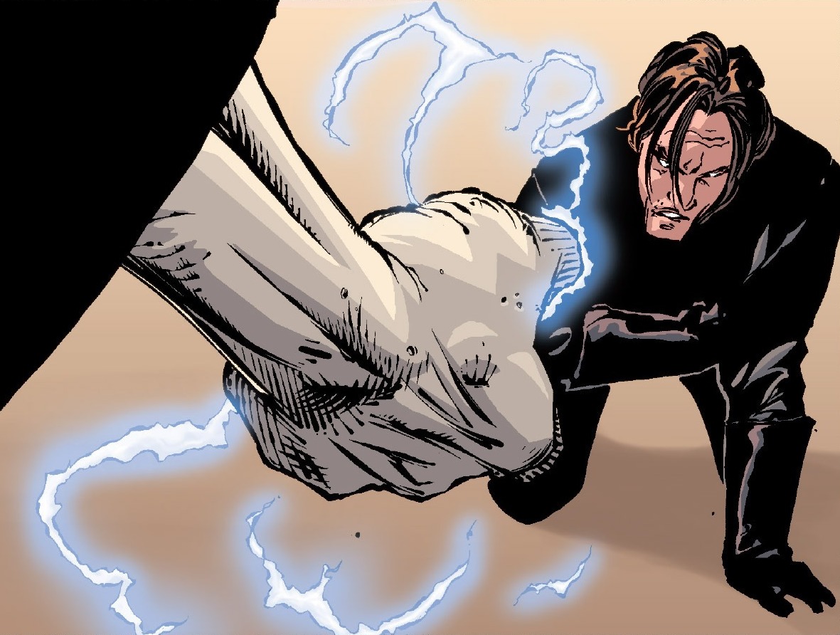 Kadir is punished by Palpatine with Force lightning.