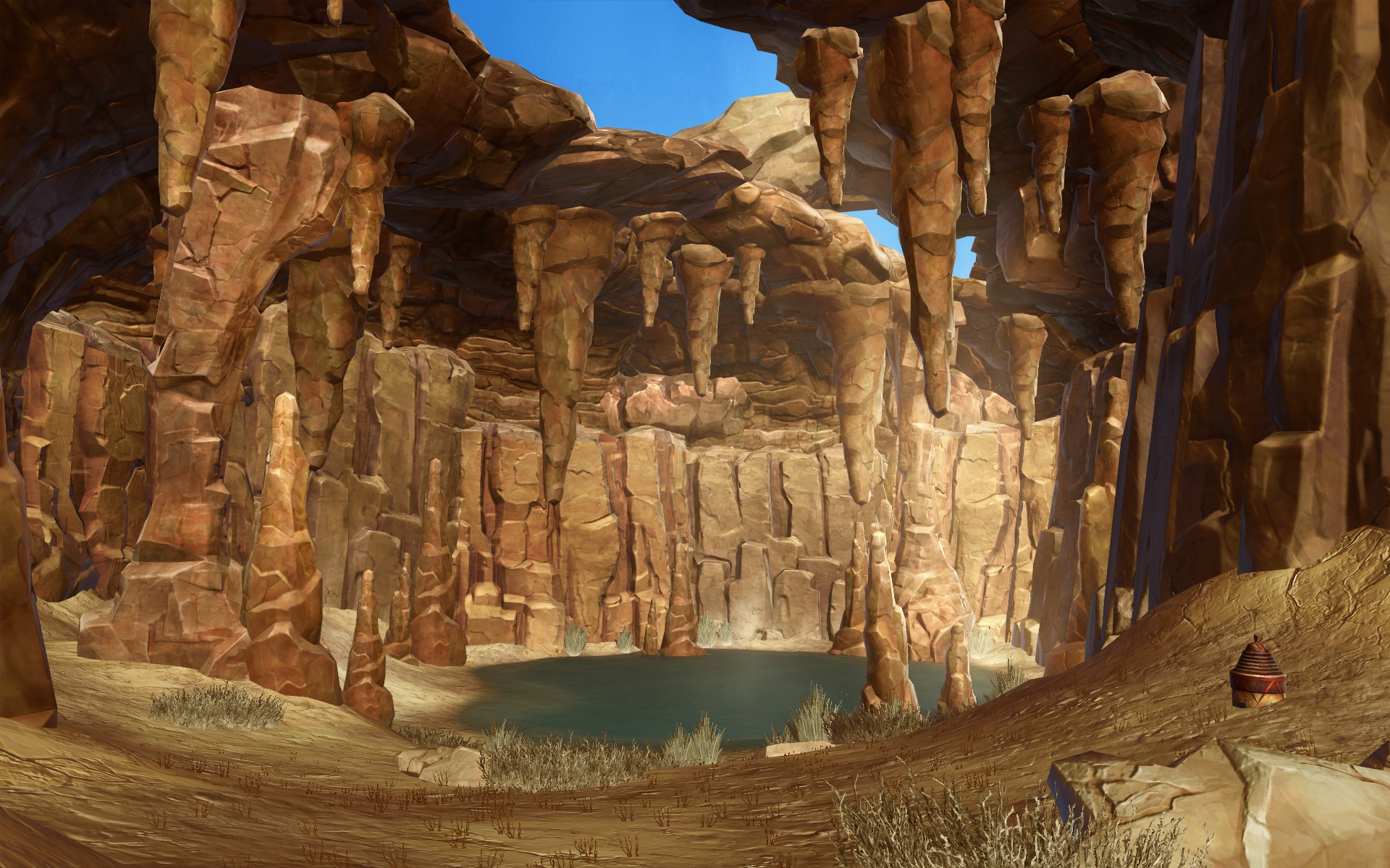 Oasis in Jundland Wastes where Warrior experienced reflection of the light side.