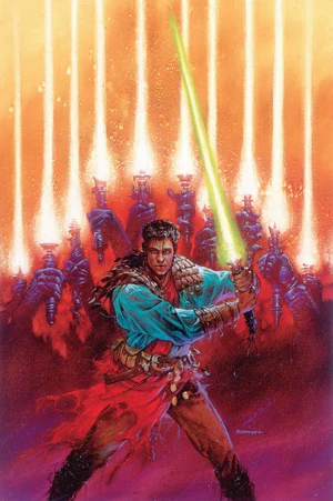 "Qel-Droma Epics" focused on the life of Jedi Knight Ulic Qel-Droma (pictured).