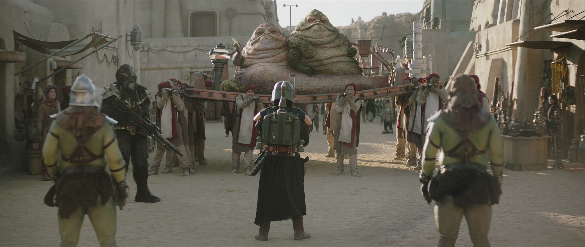 Boba's legitimacy as the Daimyo of Mos Espa was disputed by Jabba's cousins, the Twins from Nal Hutta.