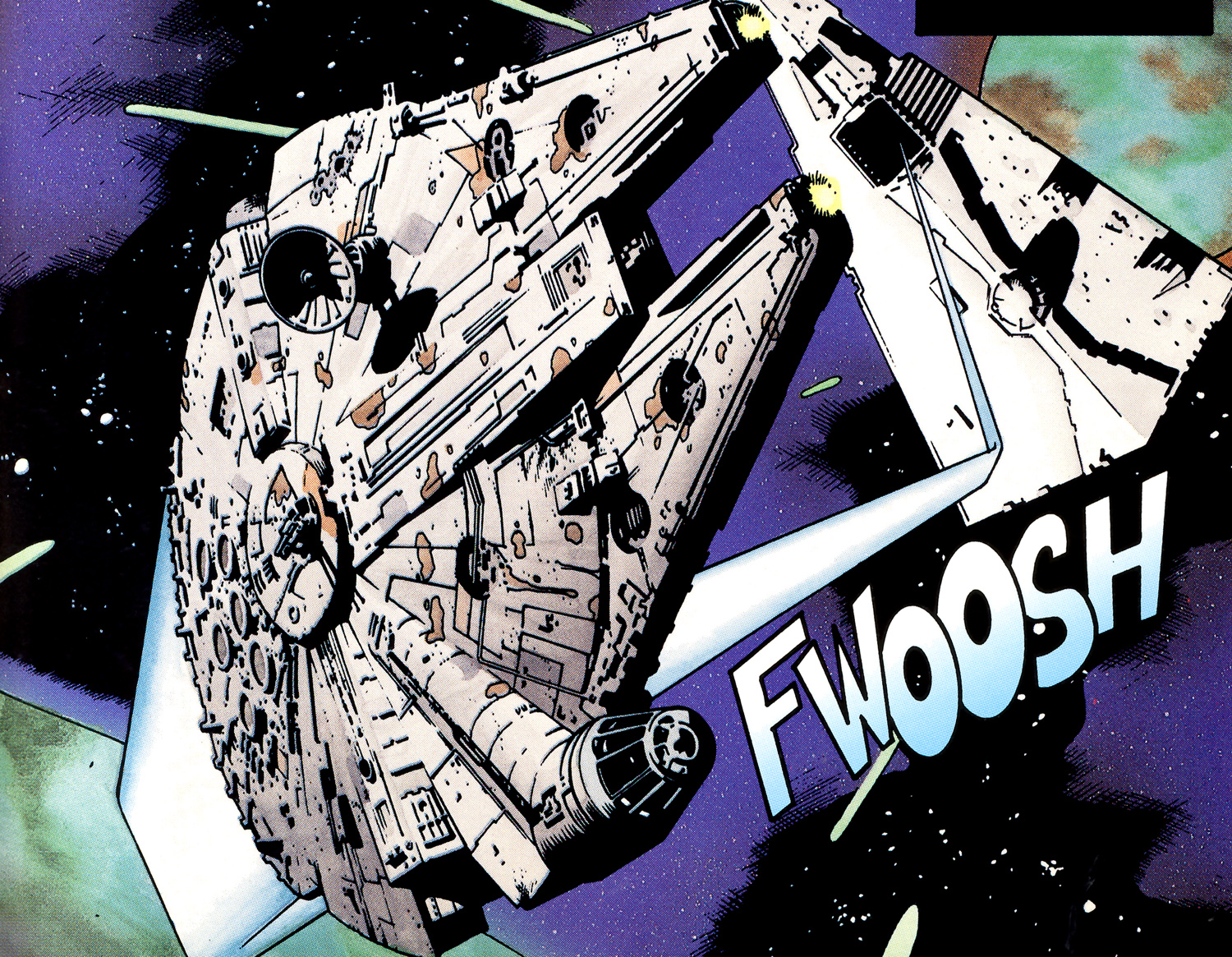 Millennium Falcon escapes from the Chimaera.