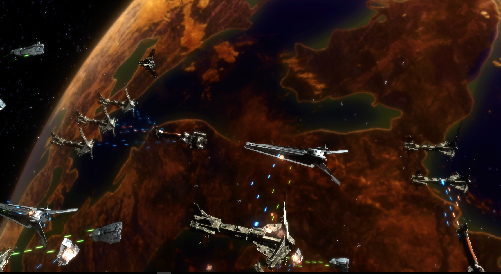 The Alliance fleet faced the Eternal Fleet on Voss