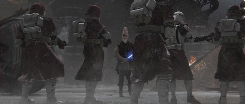 Jedi General Ki-Adi-Mundi led the squad of Galactic Marines until his final moments.