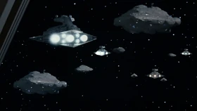 At least two Star Cruisers approach the Executor.