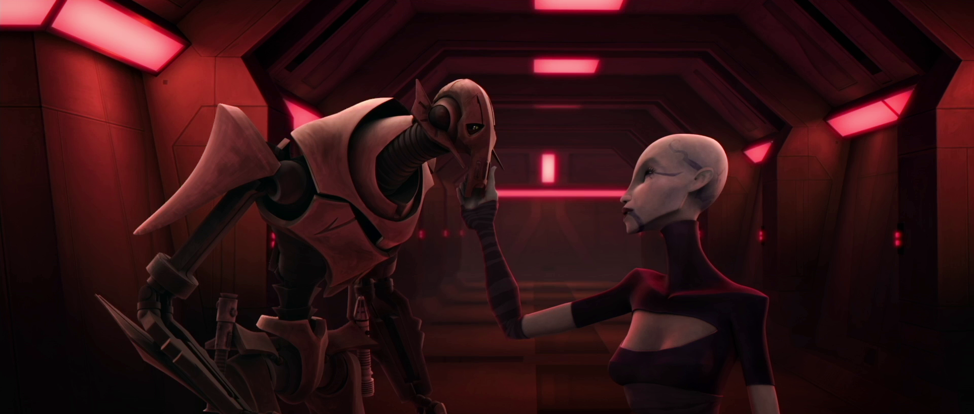 Ventress teases Grievous on Kamino.