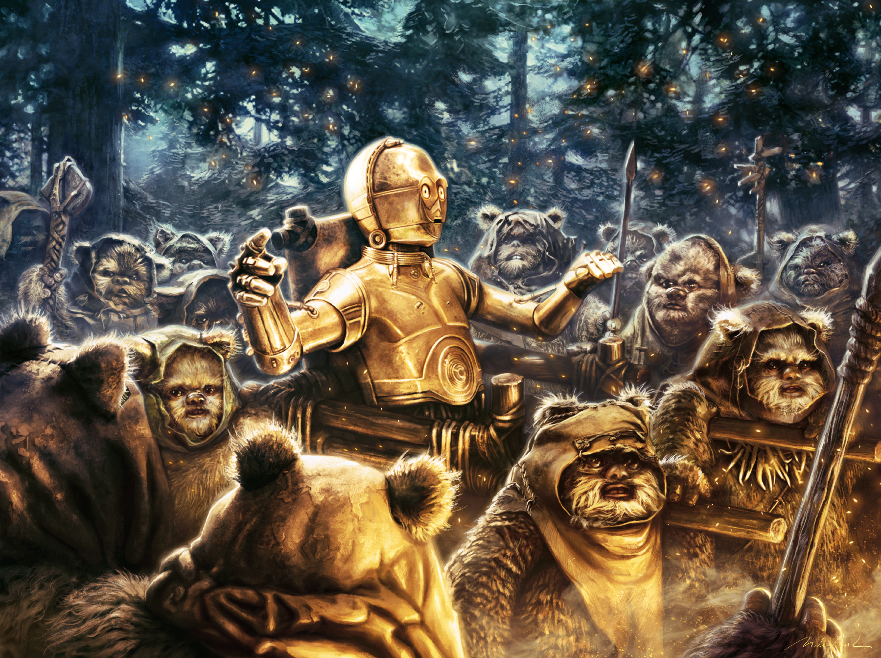 The Ewoks mistook Threepio for a god.