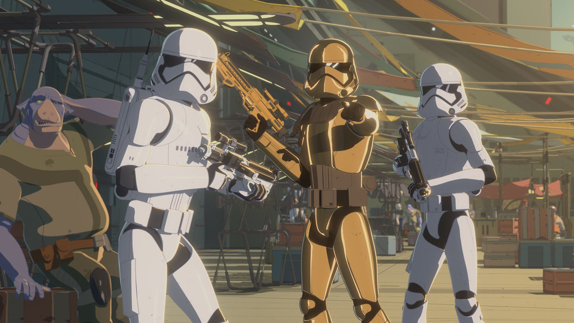 The First Order deployed stormtroopers to the Colossus, ostensibly to protect the station from piracy.