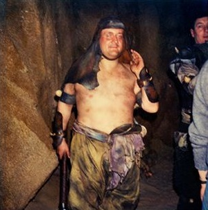 Paul Brooke on the set of Return of the Jedi