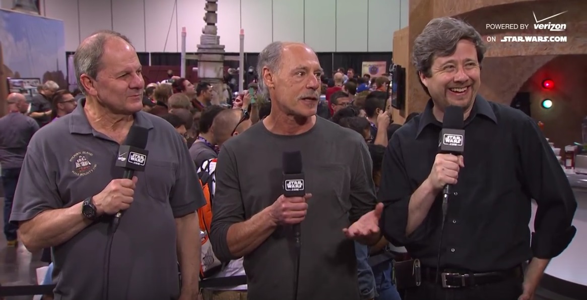 Alan Dean Foster, James Luceno, and John Jackson Miller are interviewed at Celebration Anaheim in 2015.