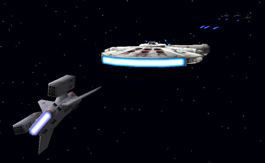 Maarek Stele uses his Missile Boat's tractor beam to prevent Ali Tarrak's escape.