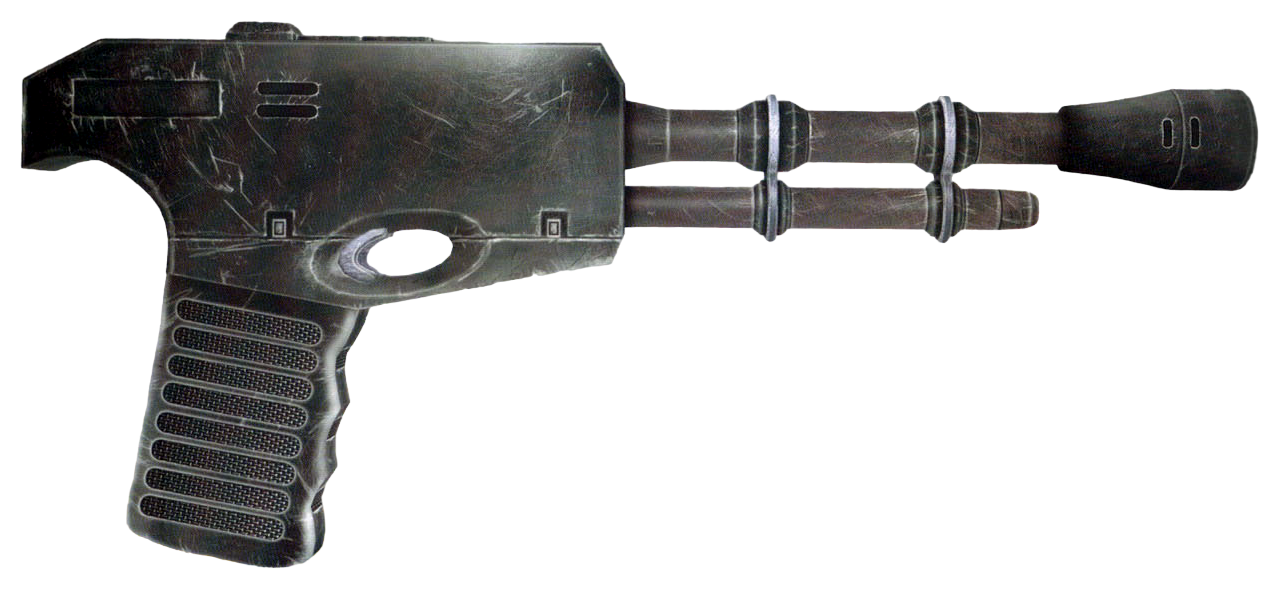 A profile view of the Gun of Command