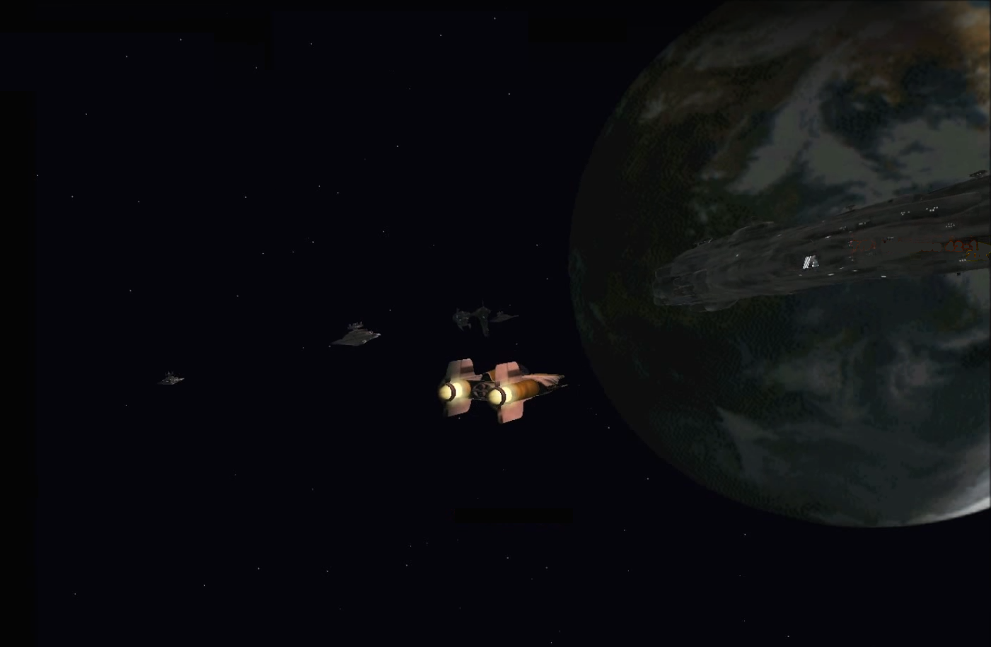 Imperial starships approaching the Independence task force.