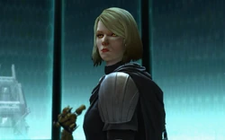 Lana Beniko welcomes the Commander to Iokath.