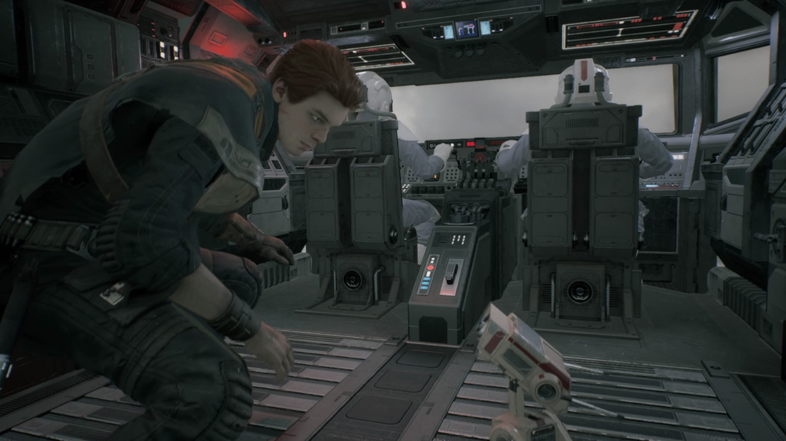 A walker was manned by two AT-AT pilots based in the cockpit.