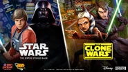 Key art for Star Wars Pinball tables in Zen Pinball Party