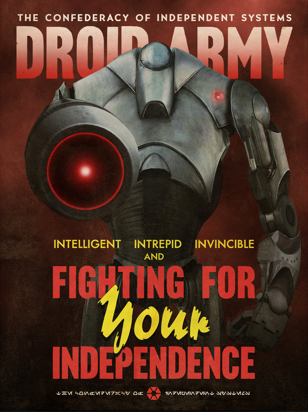 A Separatist propaganda poster named Fighting for Your Independence.