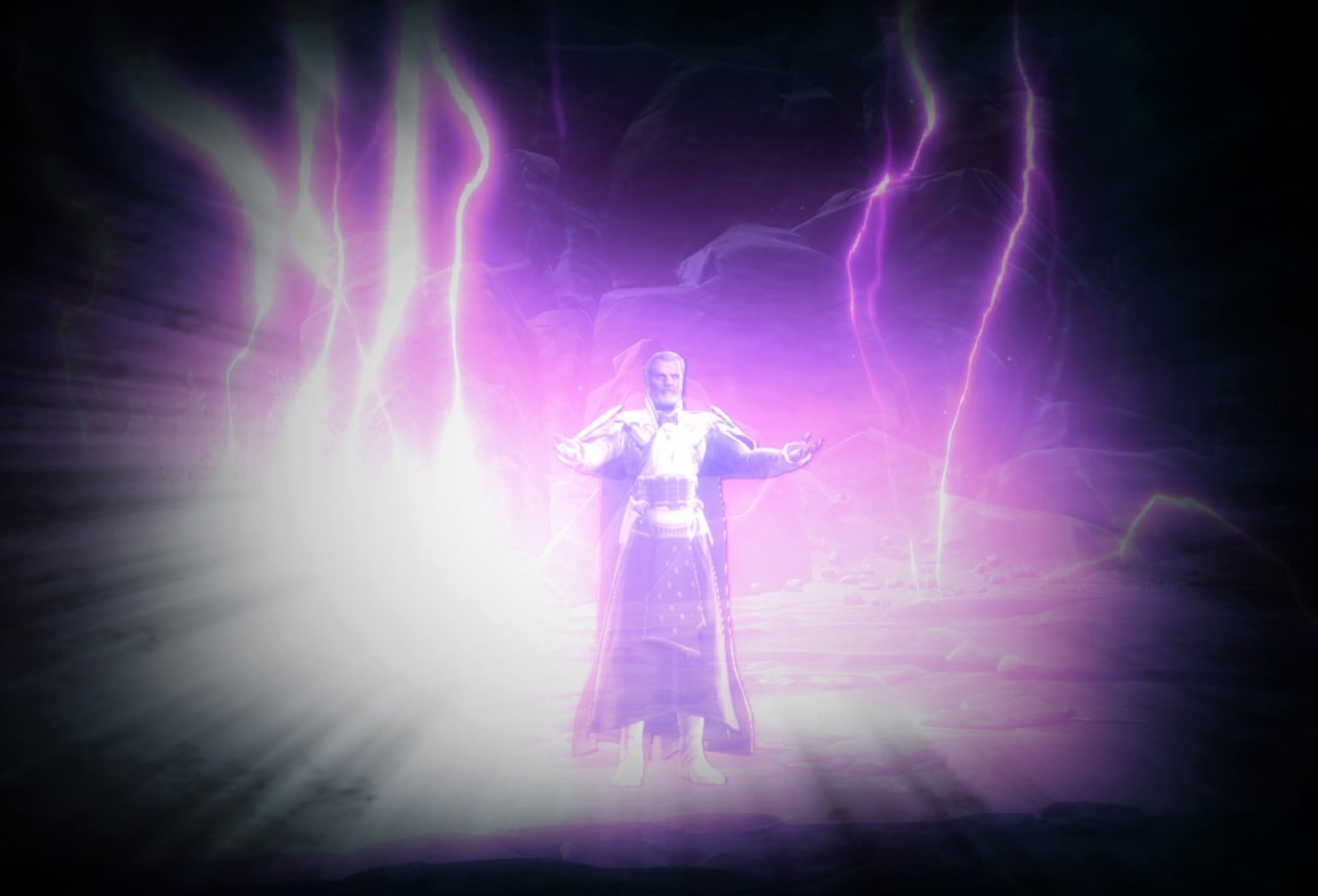 Tenebrae was able to summon Force lightning even without a corporeal presence.