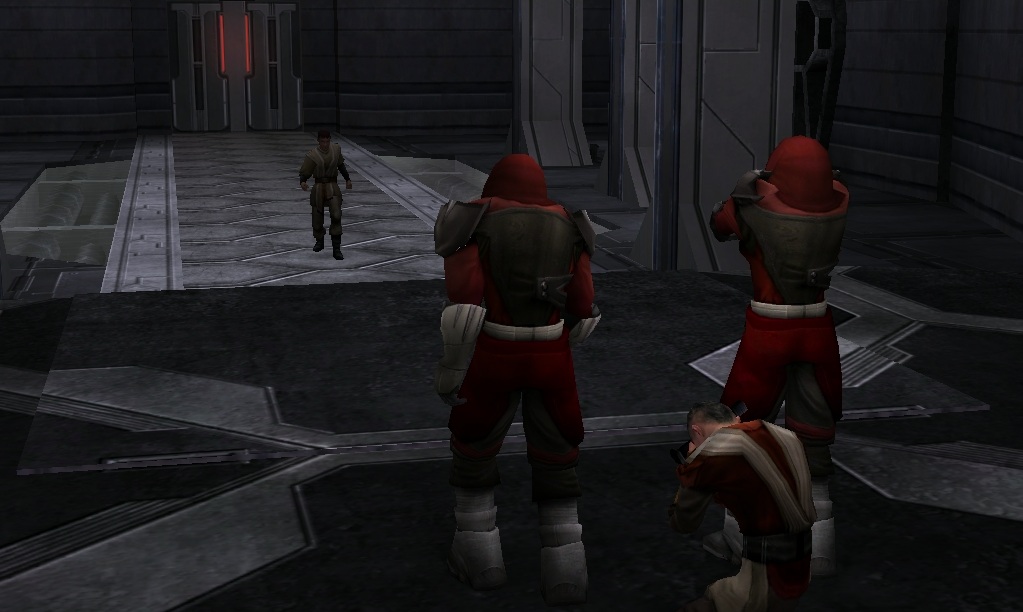 Korr confronts Penin and the Kothos twins on Vjun.