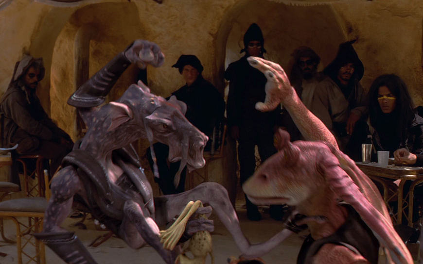 Sebulba was a short-tempered Dug, and did not take kindly to the clumsy Jar Jar Binks