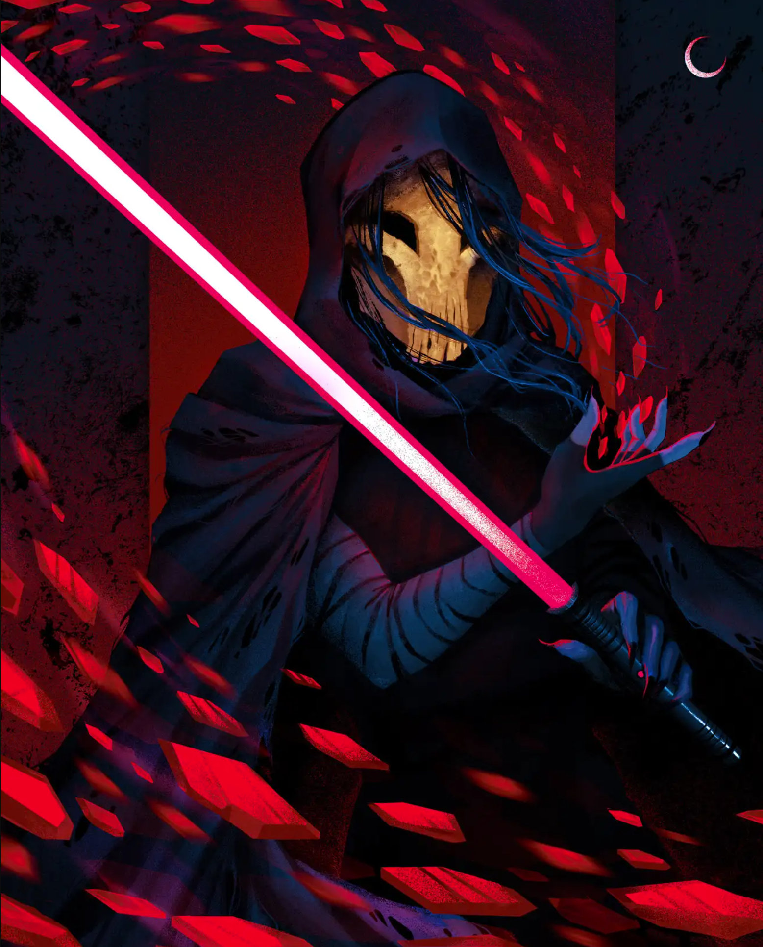 Kiza was possessed by the spirit of Exim Panshard, whose Sith mask served as his link to the realm of the living.