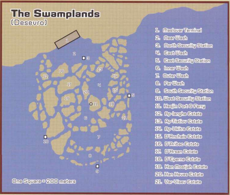 Swamplands appearance 