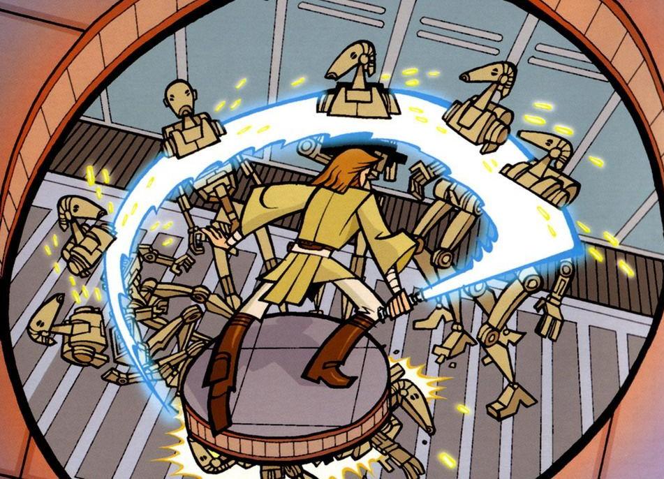 Obi-Wan Kenobi infiltrating a Conqueror-class atmospheric dreadnaught