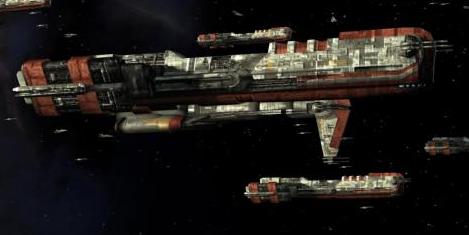 Foray-class blockade runners and Hammerhead cruisers in formation.