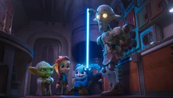 バラボのセーバーを掲げるナブス