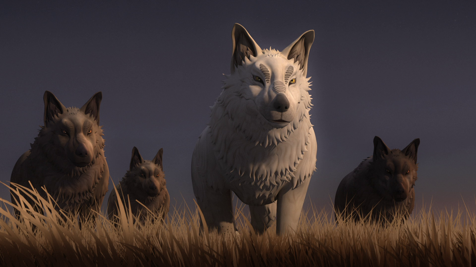 A pack of Loth-wolves.