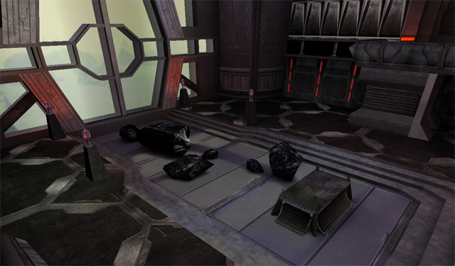 Vader's destroyed statue in Bast Castle.