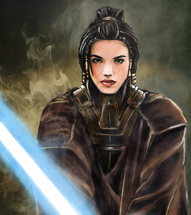 Early concept art of Bastila Shan.