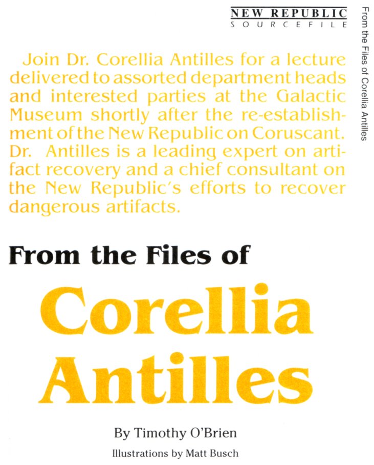 From the Files of Corellia Antilles appearance in Common Appearance