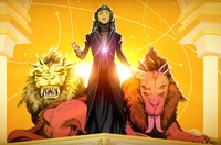 Chancellor Lina Soh and her pet Targons