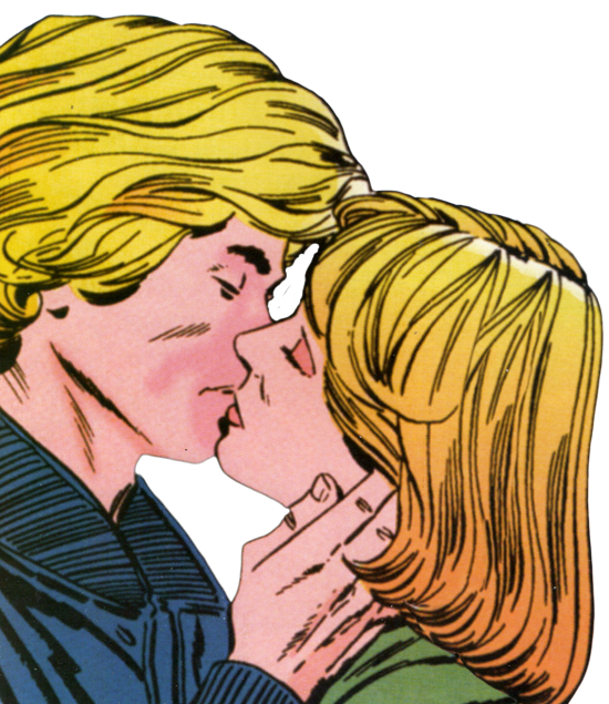 Luke Skywalker and Tanith Shire kiss goodbye.