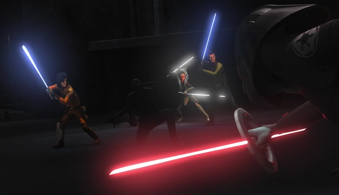 The Eighth Brother, when dueling Ahsoka Tano, Ezra Bridger and Kanan Jarrus.