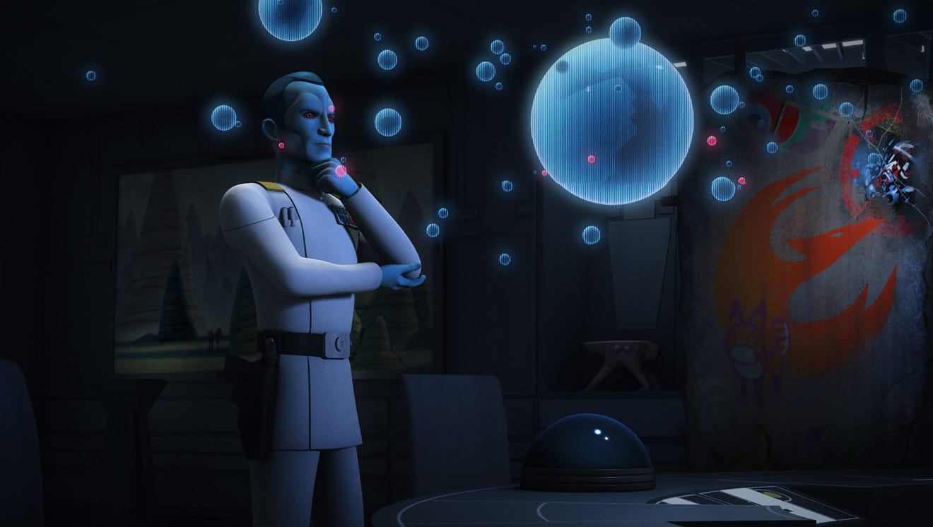 Grand Admiral Thrawn sought the location of the rebels' Chopper Base in the Lothal Sector.