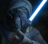 Plo Koon with Sifo-Dyas lightsaber