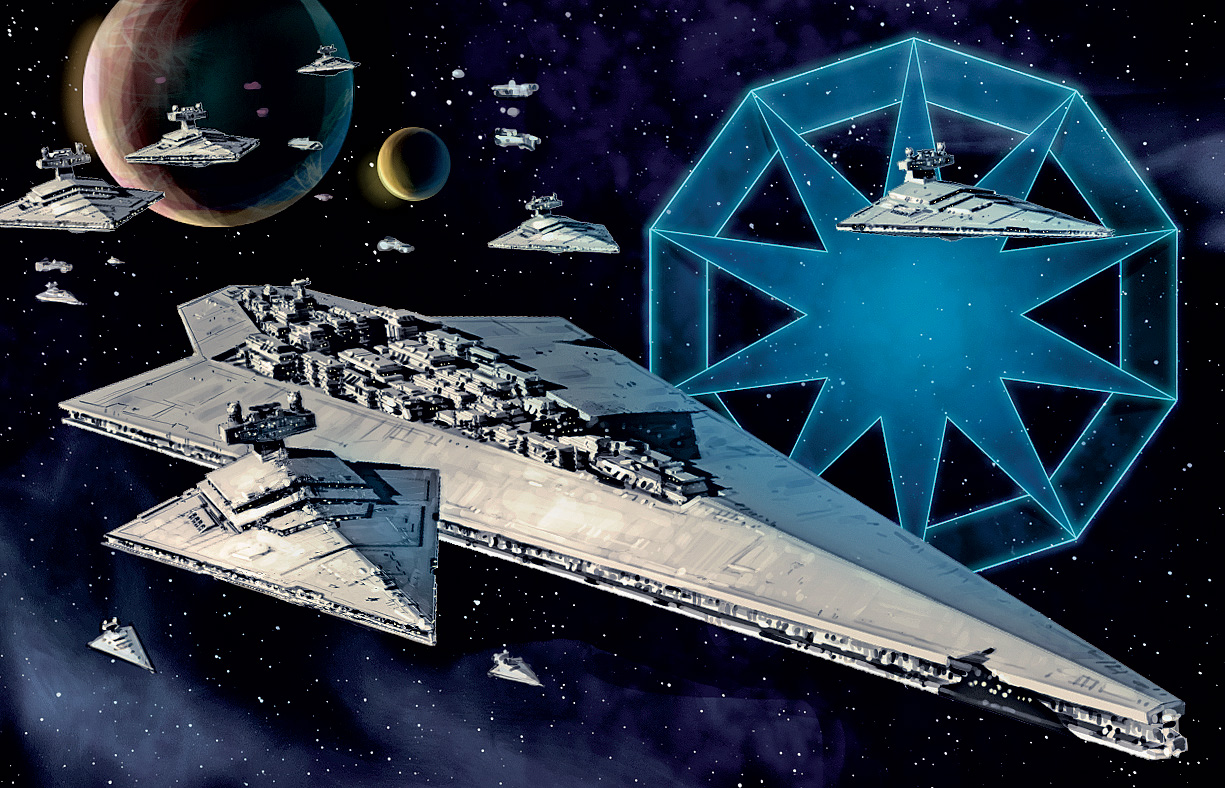 An Executor-class Dreadnought with several Imperial-class Star Destroyers