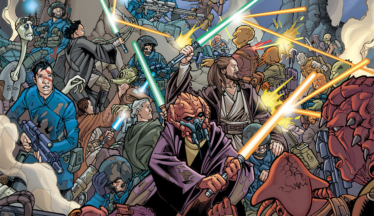 A battle in the Star Wars Legends version of the Stark Hyperspace War, as portrayed in Star Wars 39