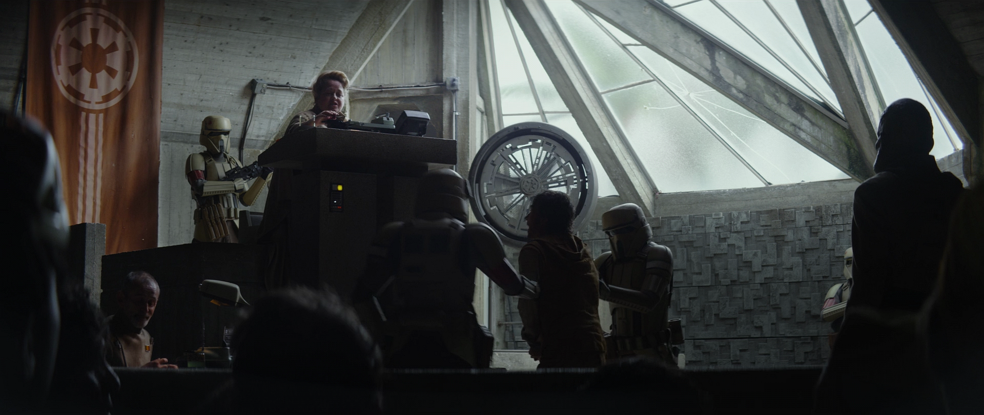 Cassian Andor is sentenced at the Niamos Courthouse