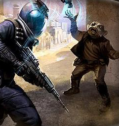 Bane Malar (left) armed with his Noslo-19.