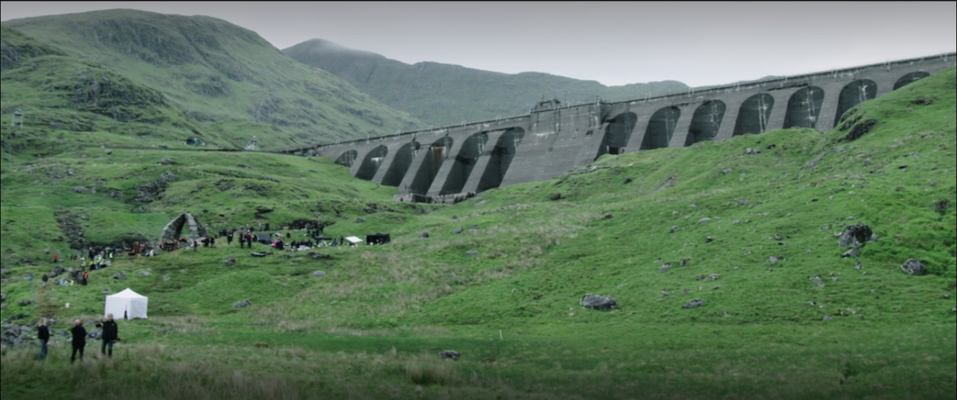 The Cruachan Dam was found by Luke Hull and used to film the Aldhani dam.