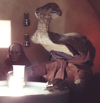 Trinto Duaba (left) and Momaw Nadon in Star Wars: Episode IV A New Hope