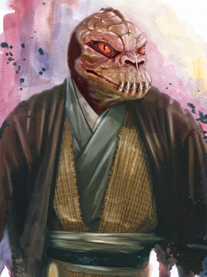 Master Saba Sebatyne, a longtime colleague of Ramis' who assumed the role of Acting Grand Master after the Jedi voted out Kenth Hamner.