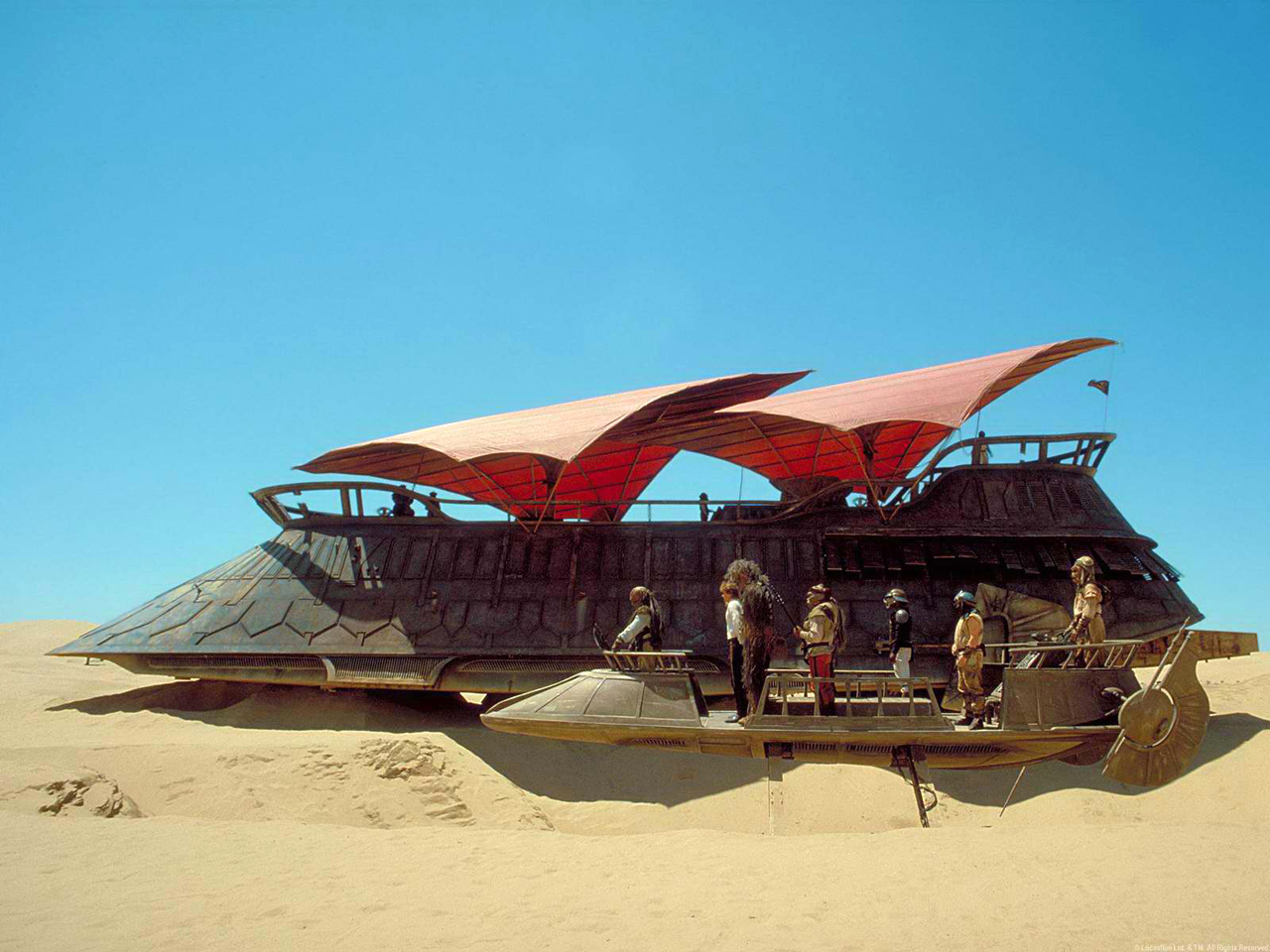 luke skywalker return of the jedi barge