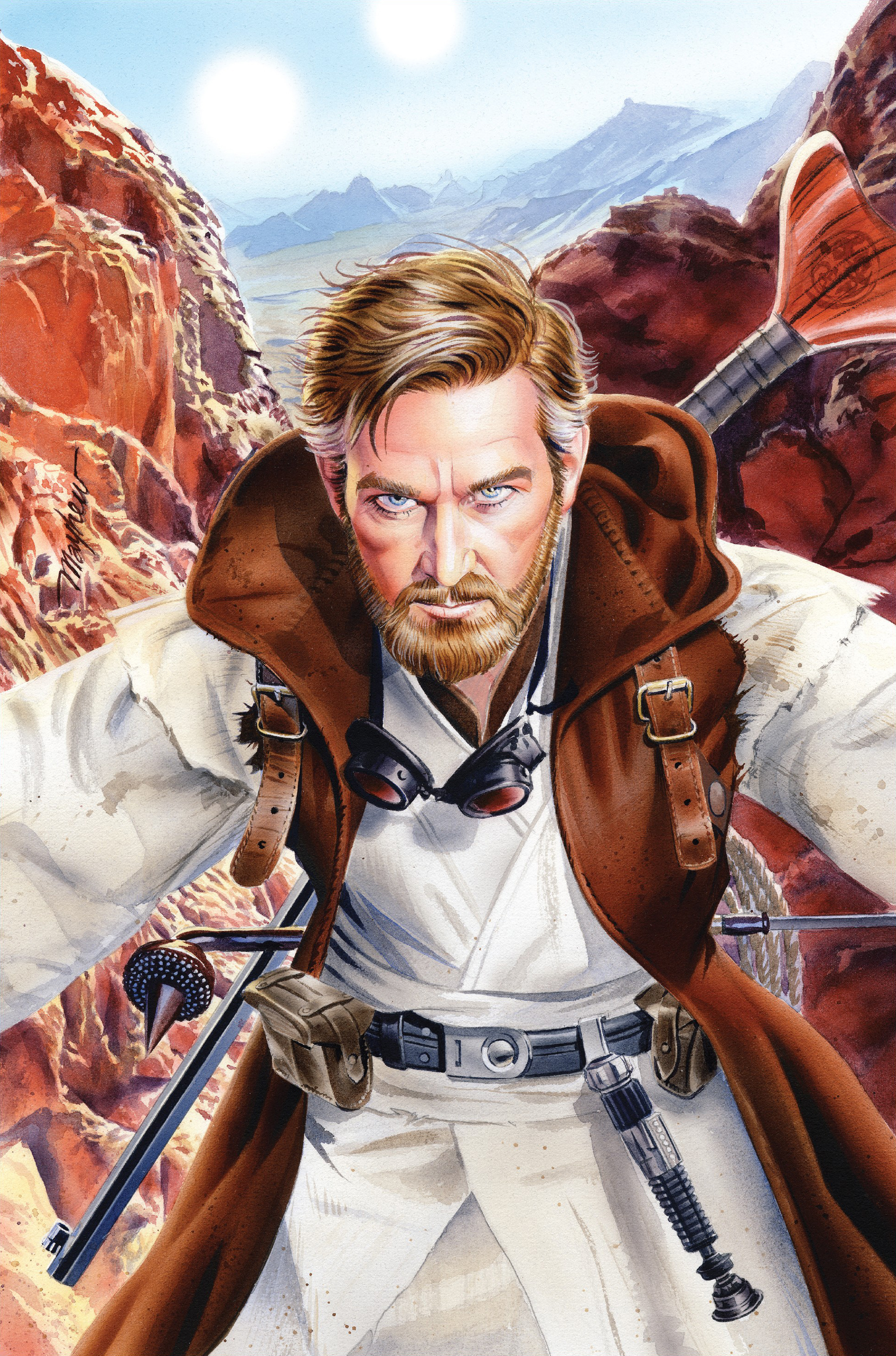 Exiled Jedi Obi-Wan Kenobi (pictured) took action after learning of Krayt's campaign of terror.